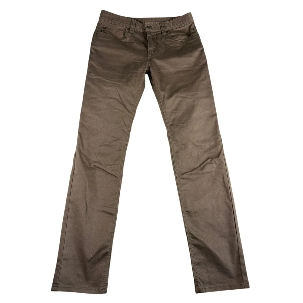 Prana Slim Fit Bridger Jeans Mens 30x34 Brown Denim Rugged Workwear Straight Leg